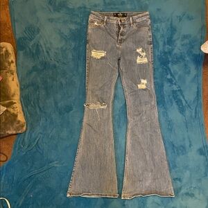 Hollister blue jeans high-rise Flare